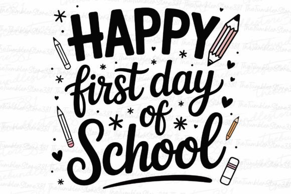 Happy First Day School SVG: Graphics for Crafts