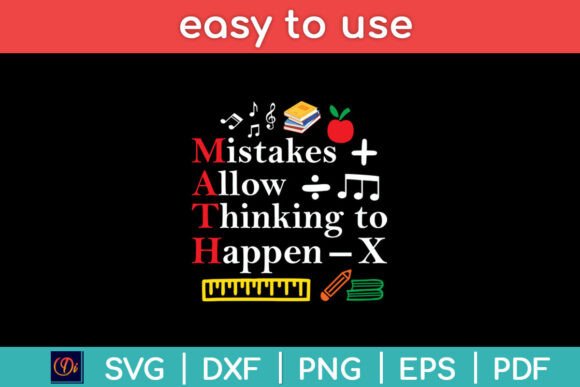 Mistakes Allow Thinking to Happen Math Graphics for Crafts